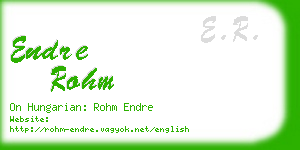 endre rohm business card